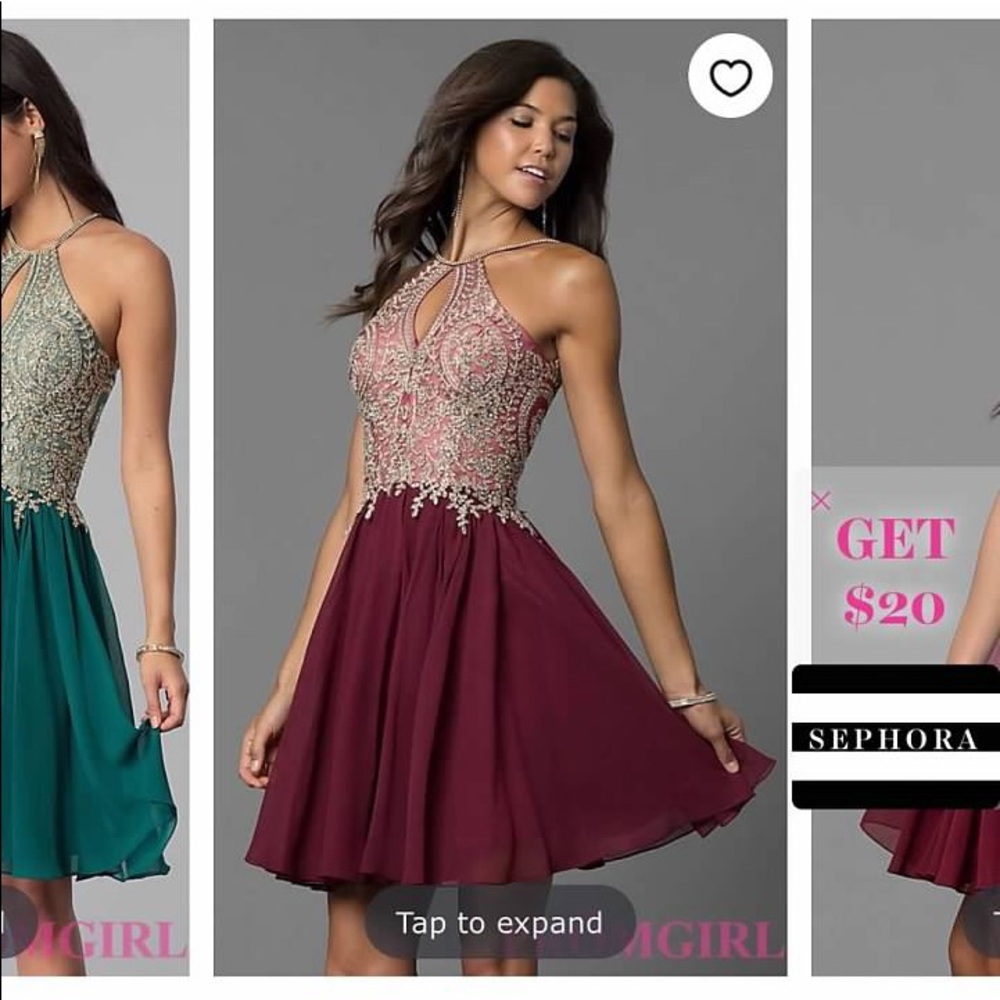 Burgundy Homecoming Dress